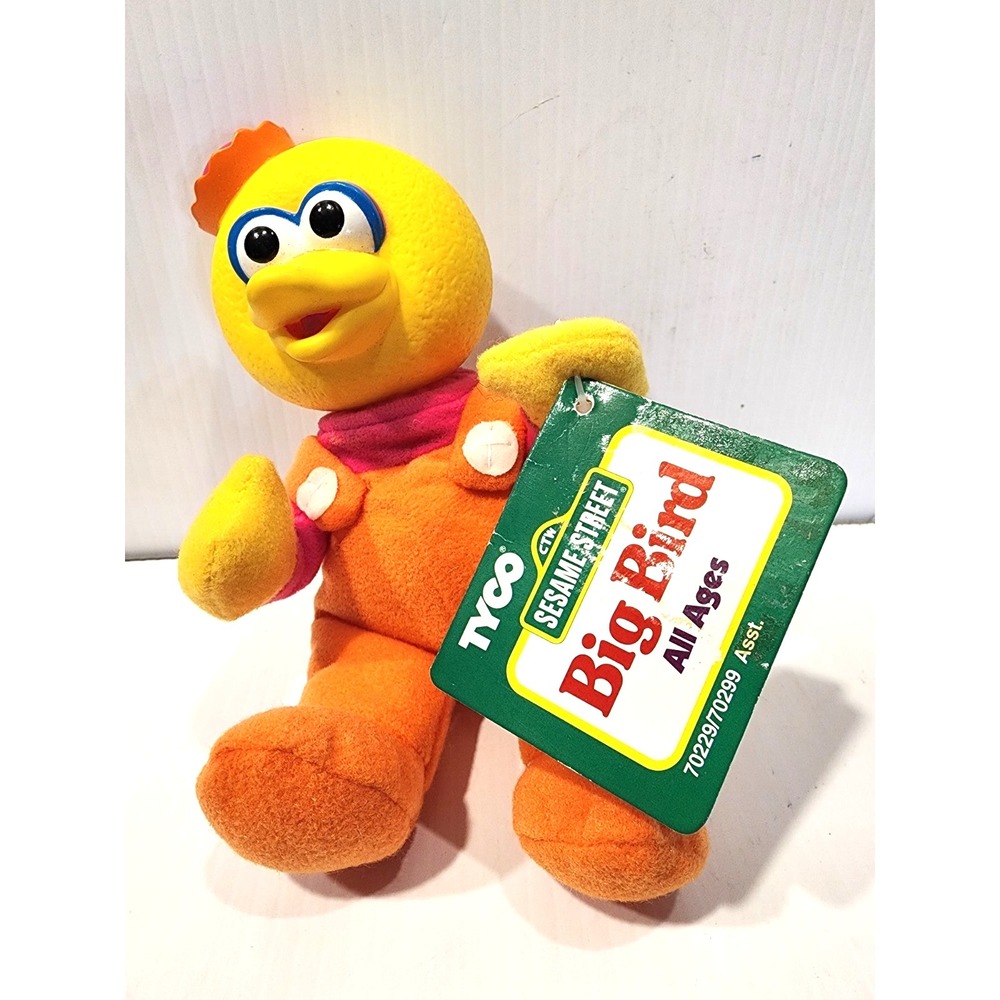Vintage Tyco Mini  Big Bird Sesame Street 6" Plush Body Vinyl Head
